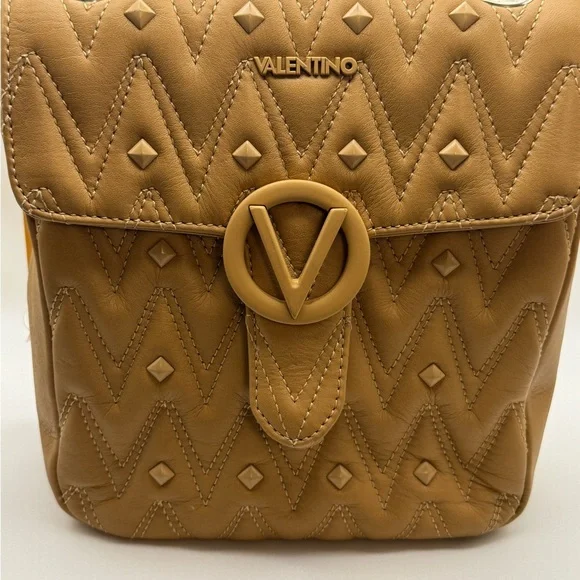 Valentino Tan Quilted Shoulder Bag - Picture 2 of 10